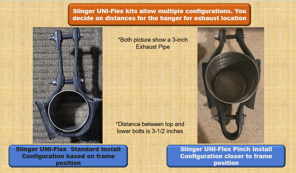 Slinger™ Universal Flex No-Weld Exhaust Hanger Kit